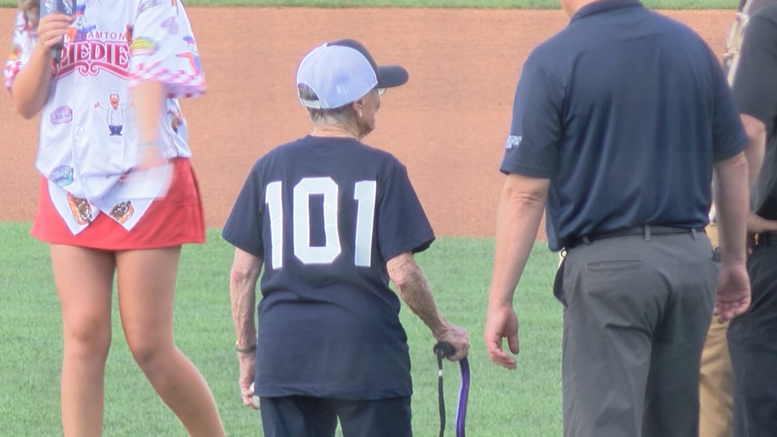 Local Legend Rumble 101 year-old local legend throws first pitch at Binghamton Rumble ...