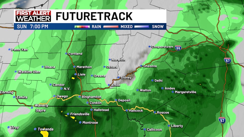 Rainy weather to end the weekend