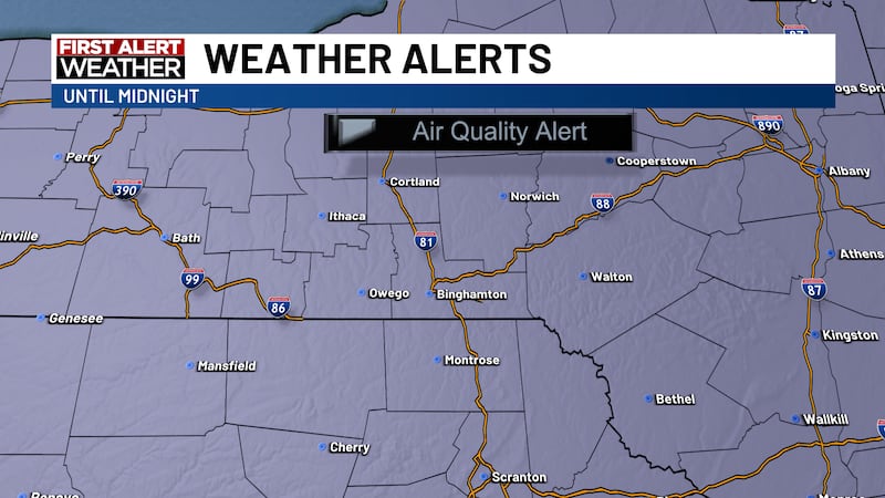 Air Quality Alerts for all of NY & PA