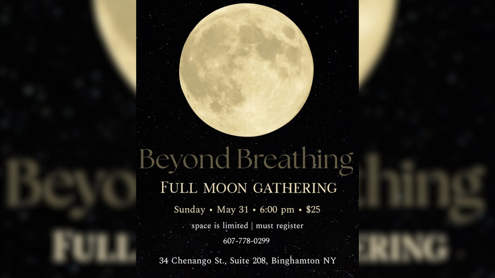 Beyond Breathing studio to host Full Moon Gathering Sunday night