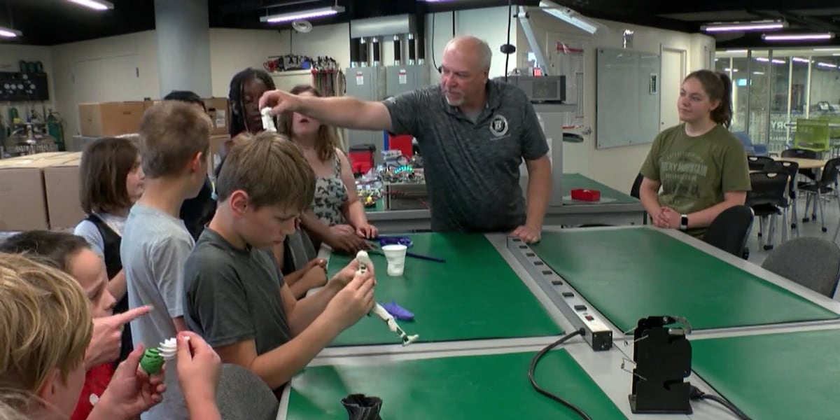Elementary students visit Binghamton University