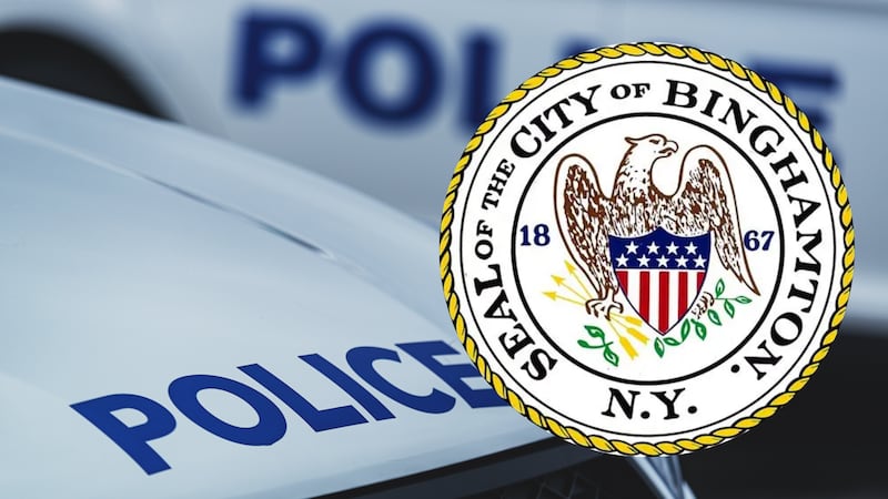 City of Binghamton logo with police graphic.