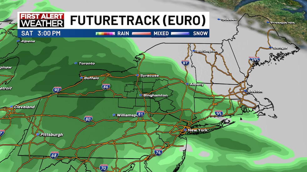 Rainy Saturday ahead