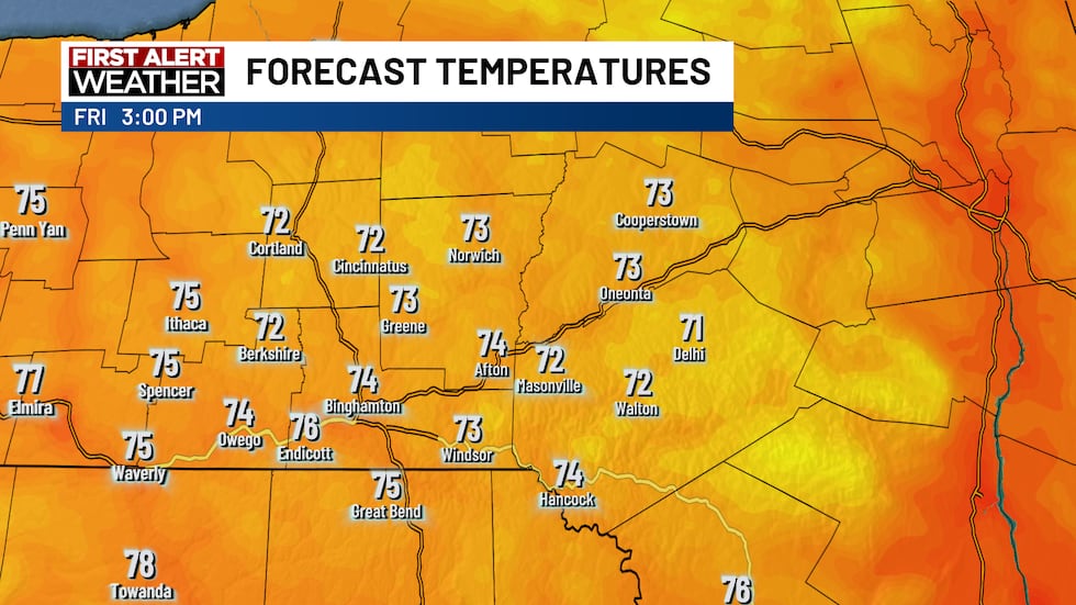 Cooler and quiet weather for the holiday weekend