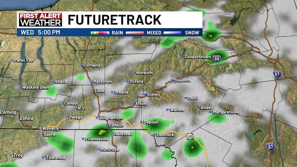 Light rain today and tomorrow before sunshine ends the week