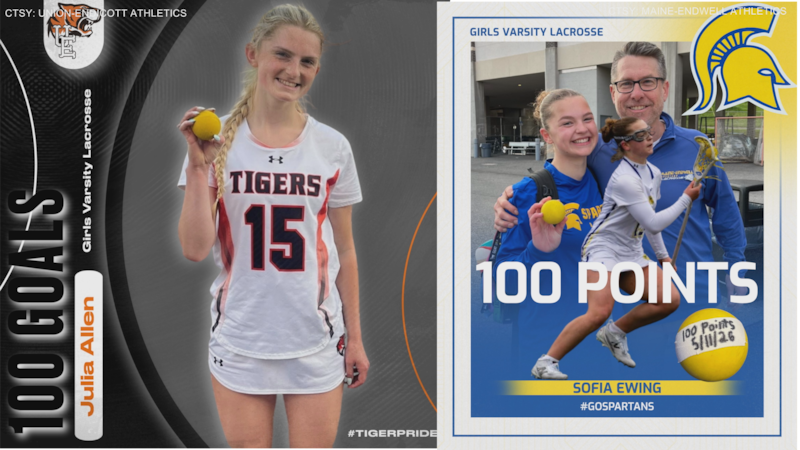 Two Section Four lacrosse stars reach career milestones