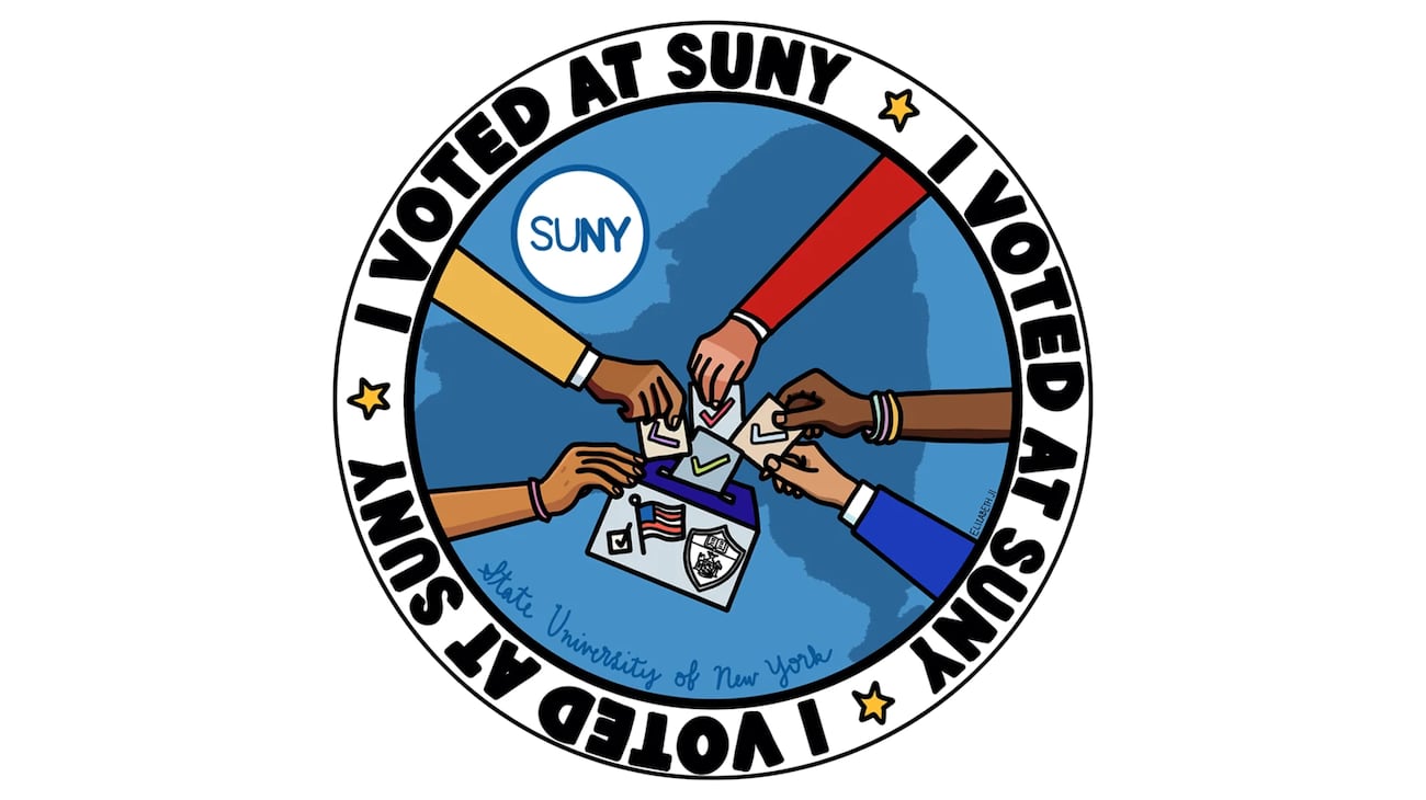 Kings Day Sticker SUNY pushes student voter turnout as Election Day nears