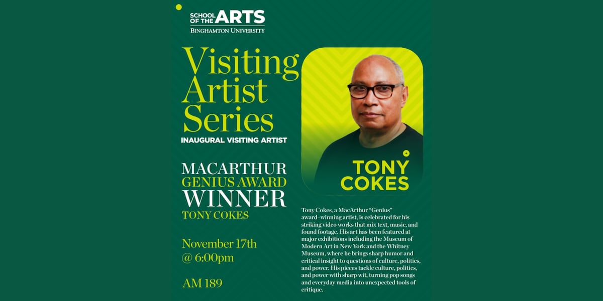 Binghamton University School of the Arts to host inaugural Visiting Art Series Binghamton University School of the Arts to host inaugural Visiting Art Series